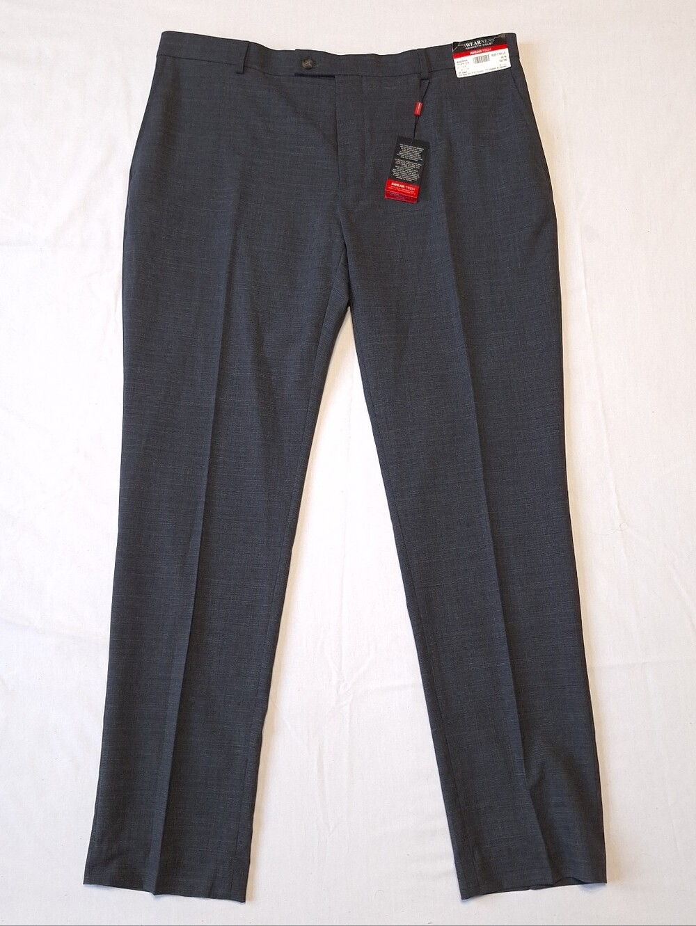NWT Awearness Kenneth Cole Gray Heather Slim Fit Dress Pants, 40